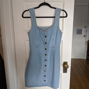 Denim button up dress
